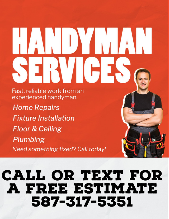 ⭐️ HANDY MAN SERVICES ⭐️ in Renovations, General Contracting & Handyman in Edmonton