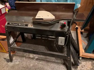Rockwell 6" Jointer with motor, & Stand $125.00 Delta 13" Two-Speed Finishing Planer with Stand $200...