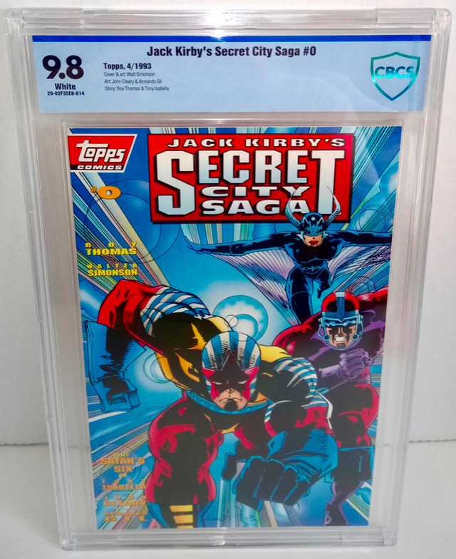 Jack Kirby's Secret City Saga # 0 CBCS 9.8 White Page Topps 1993 dans Bandes dessinées  à Ville de Montréal