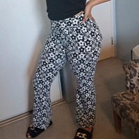 Black and White Checkered Bell Bottoms 