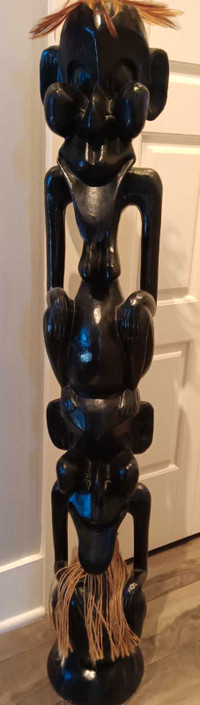 Statue Sculpture Africaine en bois excellente condition 40"  
