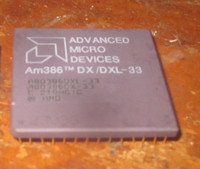 $30 Vintage gold CPU chip computer processor AMD Am386 DX 1992