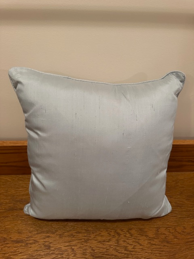 Light Blue Silk Decorative Throw Pillow, View more