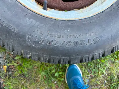 4 Used trailer tires