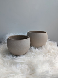 Matching Ceramic Sphere Planters