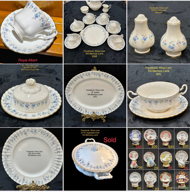 Vintage discontinued Bone China Memory Lane Royal Albert  in Kitchen & Dining Wares in Oakville / Halton Region