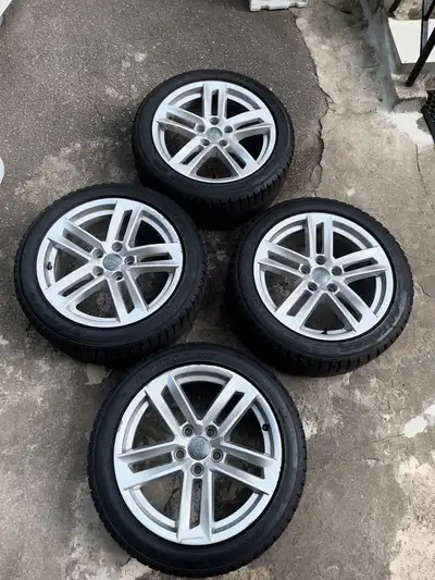 Antares Grip20 winter tires mounted on OEM Audi rims, sized at 225/45/R17. These tires have plenty o...