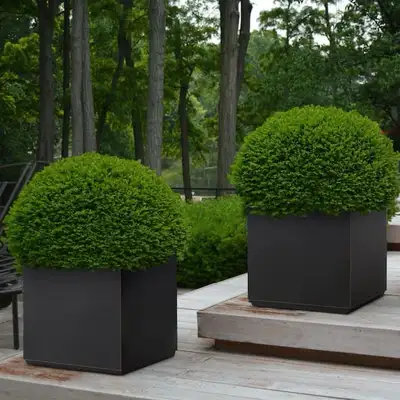 24 in. Square Outdoor Metal Flower Planter Box, View more