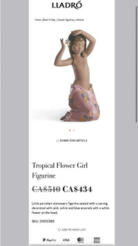 Lladro Tropical Flower Girl Figurine.Check Out Our Other Ads!