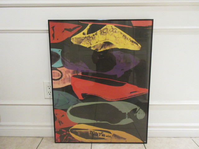 1992 ANDY WARHOL 'SHOES' POSTER FRAMED in Arts & Collectibles in City of Toronto