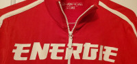 Energie fitted red track jacket (size large)