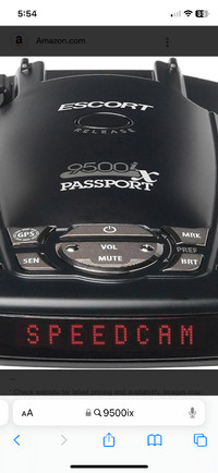 Escort Passport 9500ix Radar/Laser Detector