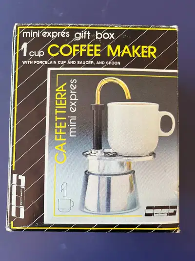 Italian Stove Top Coffee Maker Gift Box, View more