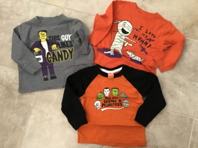 3 HALLOWEEN SIZE 2T LONG SLEEVE SHIRTS in Clothing - 2T in Peterborough