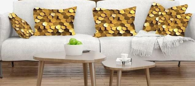 East Urban Home Abstract Printed Honeycomb 2 Pillows With Insert in Home Décor & Accents in Kitchener / Waterloo - Image 3