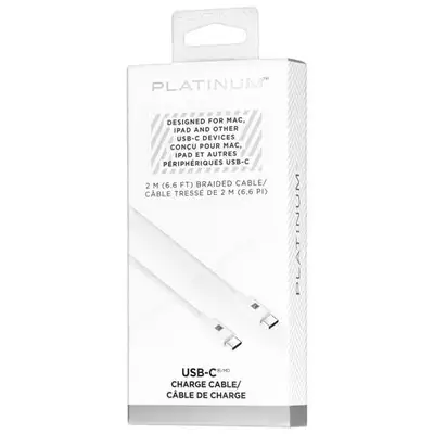 Platinum 2m (6.6 ft.) USB-C/USB-C 100W Charge Cable (PT-AFCCC-C), View more