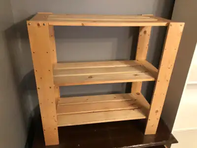 I deliver! 3 Shelves Pine Wood Storage. $20 each, View more