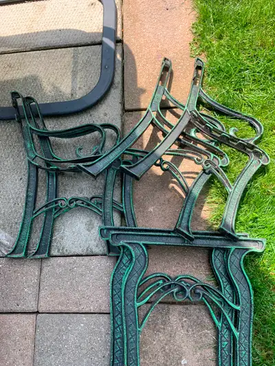 2 child size chairs and table iron cast NEW very best offer, View more