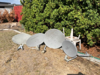 4 satellite dishes 