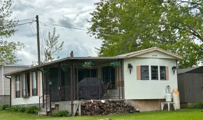 2 bedroom park model trailer for sale at Heritage trailer park on Rice Lake. It sits on a huge lot w...