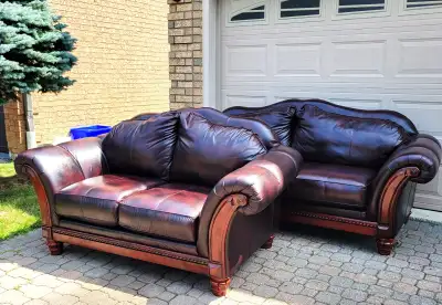 Super comfy full top grain real Leather couches can deliver, View more