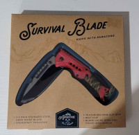 Survival Blade Knife with Paracord