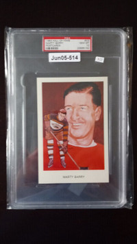 PSA 10 Marty Barry 1983 Hockey Hall of Fame Postcard #O3 Boston