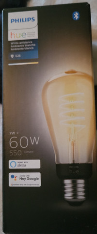 Philips HUE G25 Filament Light Bulb White Ambiance E26 60W