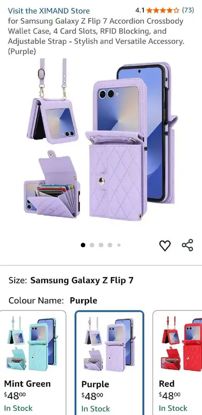XIMAND Samsung Z Flip 7 Case, View more
