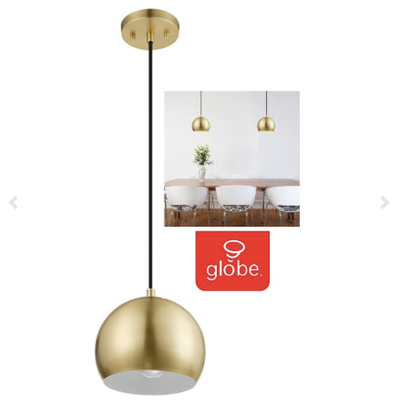 Globe 1  Pendant Light- Lighting Fixture - NEW, View more