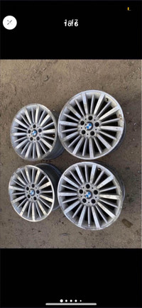 18 inch OEM BMW 2016 328d rims with caps 5x120 bolt patterned