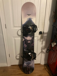Tech-nine snowboard and bag