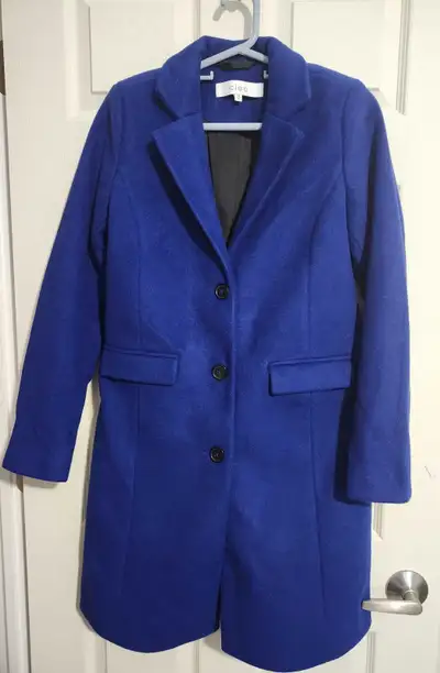 Women’s Cobalt Blue Faux Wool Coat - New – Size XS, View more