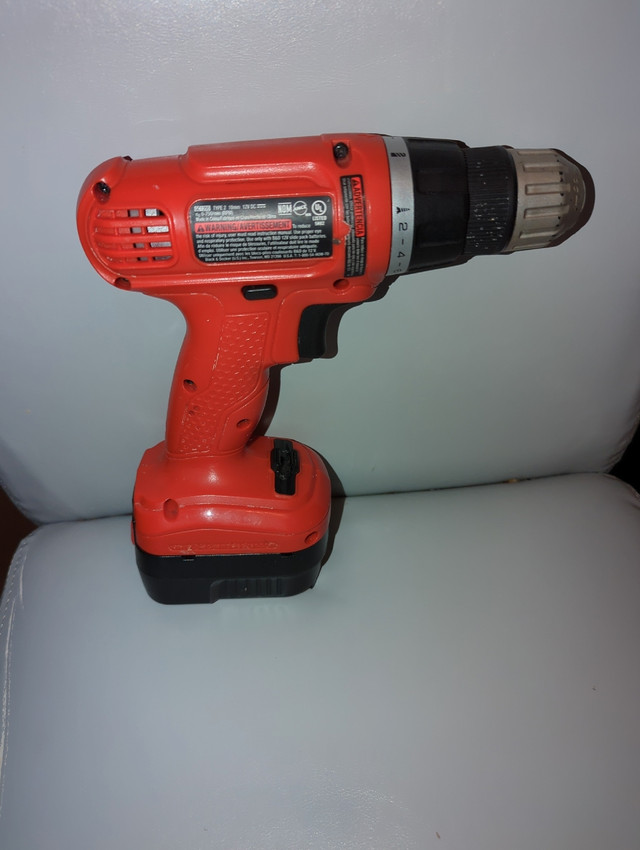 Black Decker 12V Drill GC1400W/ Battery Cordless Type 2 10mm Or in Power Tools in Mississauga / Peel Region - Image 2