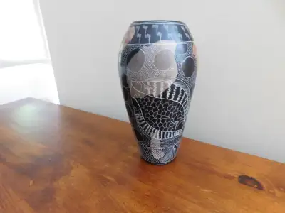 Artisan Hand Carved Soapstone Vase from Kenya, View more