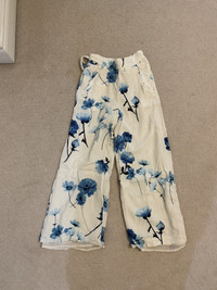 Wilfred Flowy Flowery Pants in XXS (Bow on the Back)
