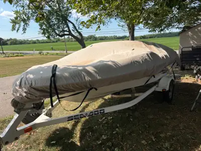 this boat is an excellent condition rebuilt motor new starter, Starter, Bendix fuel pump and Upolist...