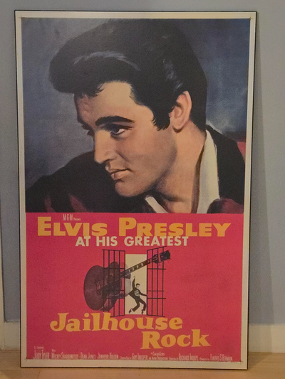 Near perfect. Non smoking home. Movie poster with board backing and slot at top for hanging. A real...