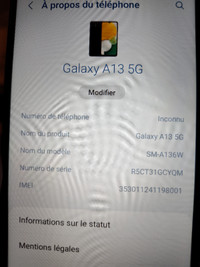 Cellulaire Samsung Galaxy A13  5g