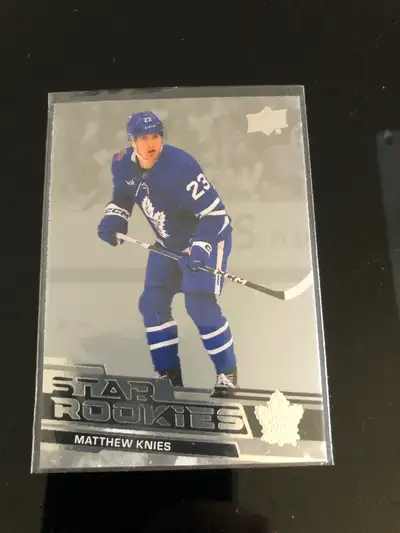 Matthew Knies 2023 upper deck star rookie card mint condition, View more