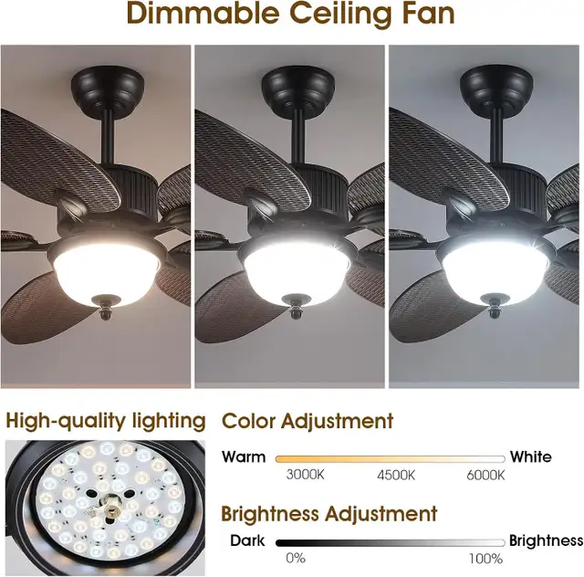 NEW 50 Inch Ceiling Fan with Light Remote/APP Control 6 Speed in Indoor Lighting & Fans in Mississauga / Peel Region - Image 8