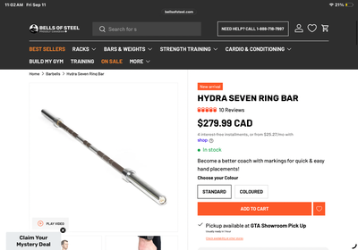 Bells of Steel Hydra Seven Ring Bar, View more