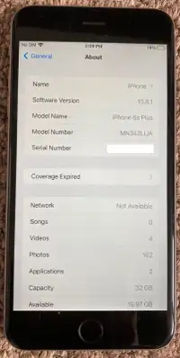 Unlocked Space Gray 64 GB iPhone 6s Plus (a1634) for sale/trade