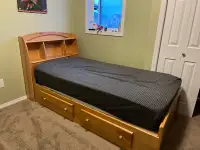 Solid maple captains bed 