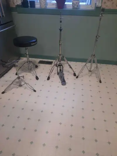 I'm selling drum stands and accessories. These are used, but they're in good condition and ready to...