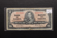 Canada    1937 $2  Banknote