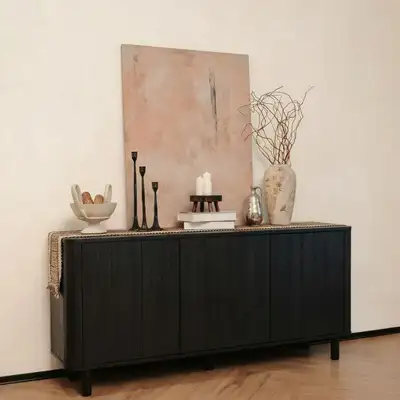 Black Wood Sideboard，Drawer cabinet，Entrance cabinet, View more