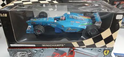 Diecast Benetton Playlife Showcar 2000 #18 A.Wurz Minichamps 1/18 #180 000082 1 de 996 pcs Autos de...