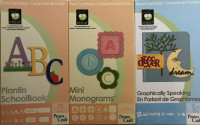 Cricut FONT cartridges(Plantin Schoolbook,mini monogram,graphic)