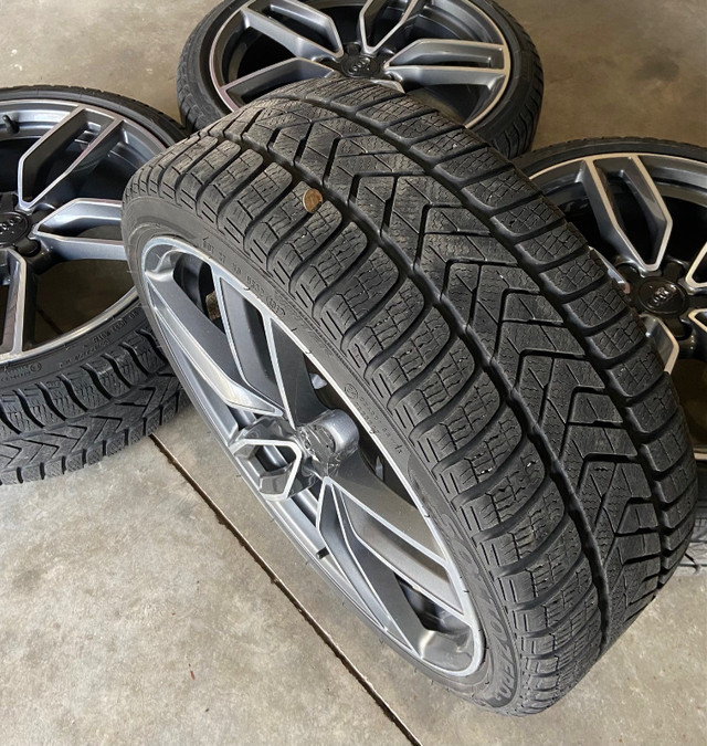 4x Pirelli Sottozero 3 Winter Tires on Audi S3 19" OEM Rims in Tires & Rims in Kingston - Image 3